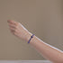 Sapphire | Silver | Firefly Glass Cross Bracelet